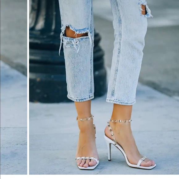 Vici Olga Studded Square Toe Heel with Clear Strap 8.5 - Picture 3 of 8